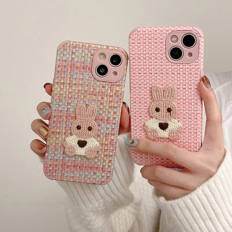 Bunny Weave Lattice Embroidered Case