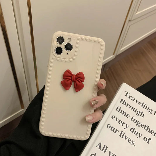 3D Red Bow Case