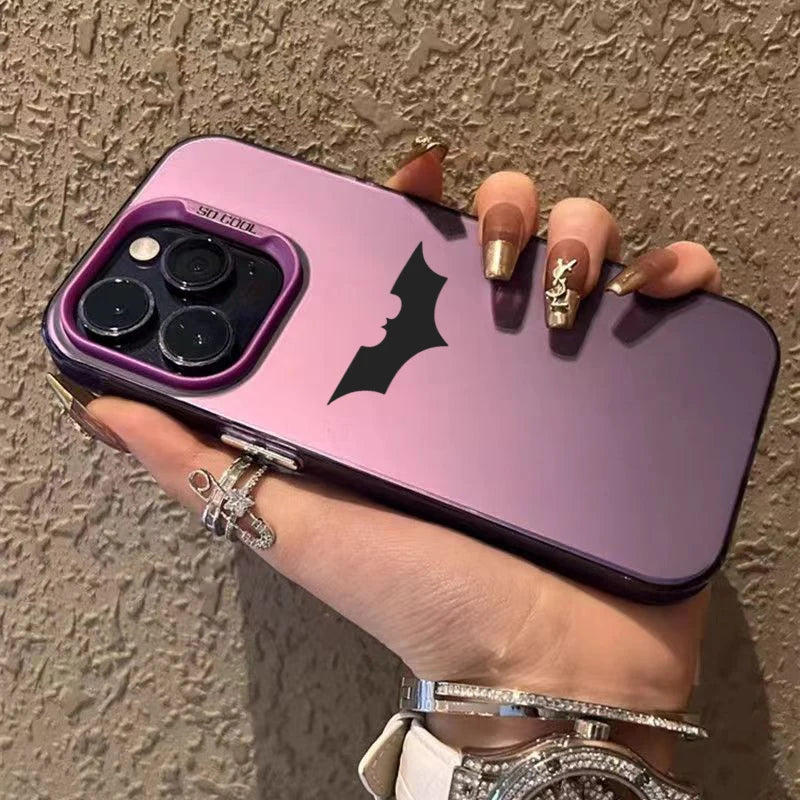 Bat Spider Pattern Matte Texture iPhone Case