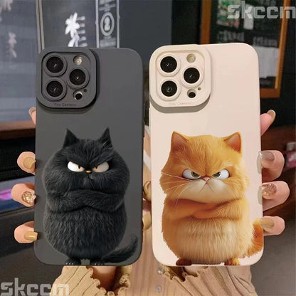 Stoßfeste iPhone-Hülle mit Katzen-Motiv aus weichem Silikon