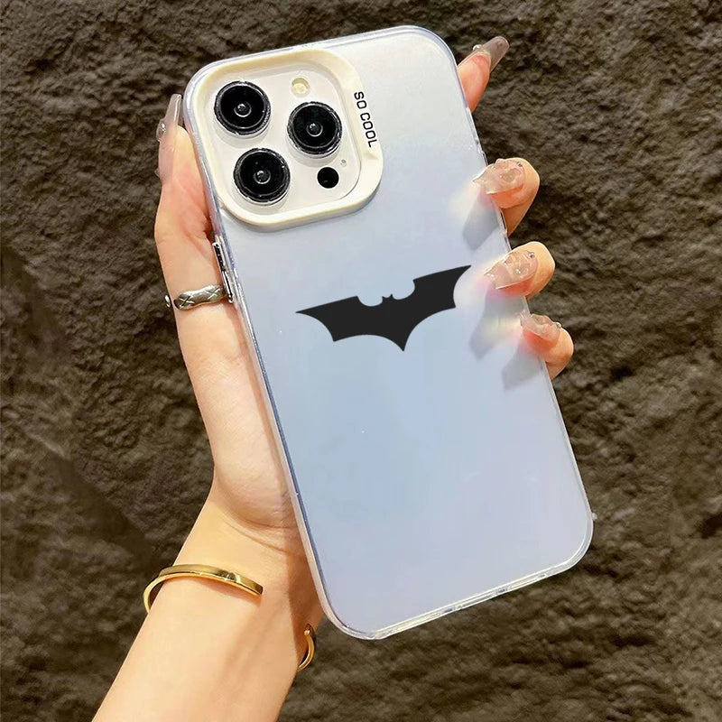 Bat Spider Pattern Matte Texture iPhone Case