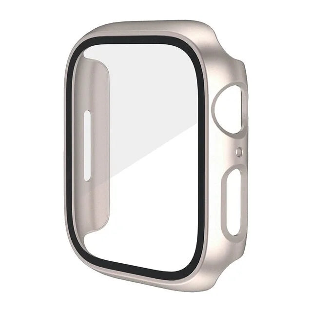 Gehärtetes Glas + PC-Stoßfängerabdeckung für Apple Watch