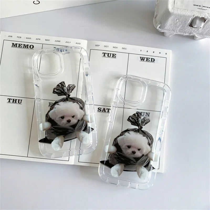 Funny Puppy Transparent Case