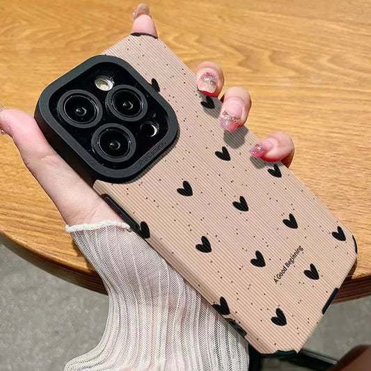 Cute Beige LoveHeart Case