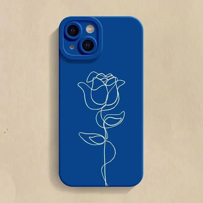 Hot Line Rose Silicone iPhone Case