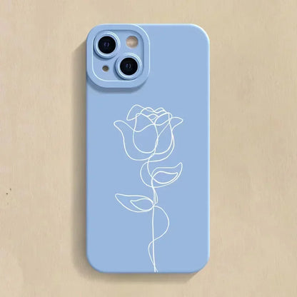 Hot Line Rose Silicone iPhone Case