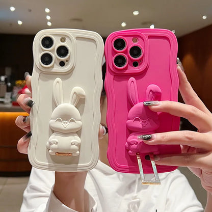 Cute Cartoon Rabbit Stand Holder Case