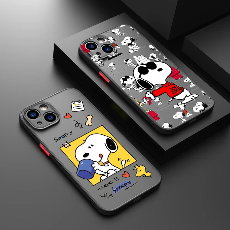 S-Snoopyes Frosted Translucent iPhone Case