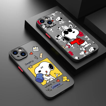 S-Snoopyes Frosted Translucent iPhone Case