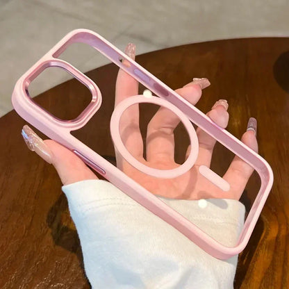 Pink Clear Magsafe Case