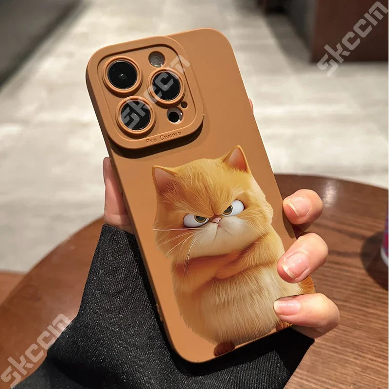 Shockproof Soft Silicone Bumper Cat iPhone Case