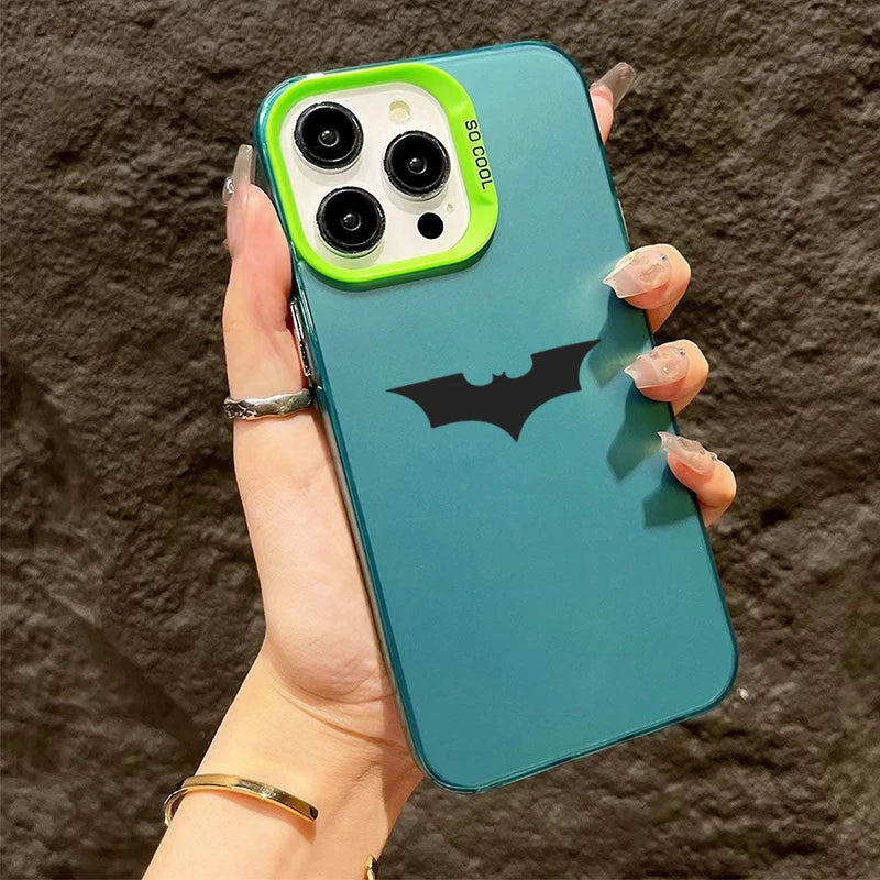 Bat Spider Pattern Matte Texture iPhone Case