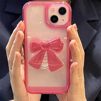 Cute Pink Bow Stand Case