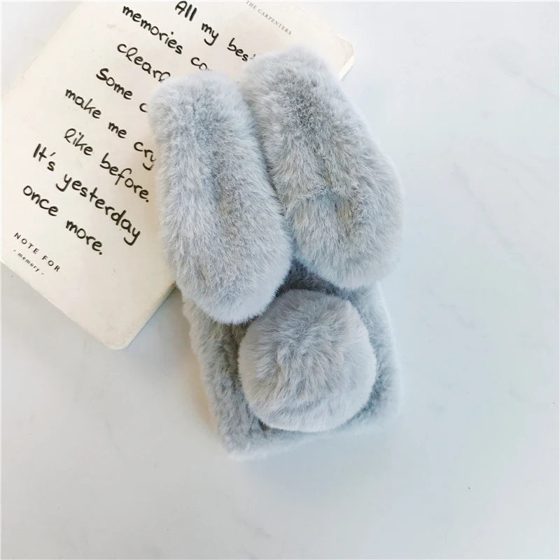 Furry Rabbit Bunny Soft Plush iPhone Case