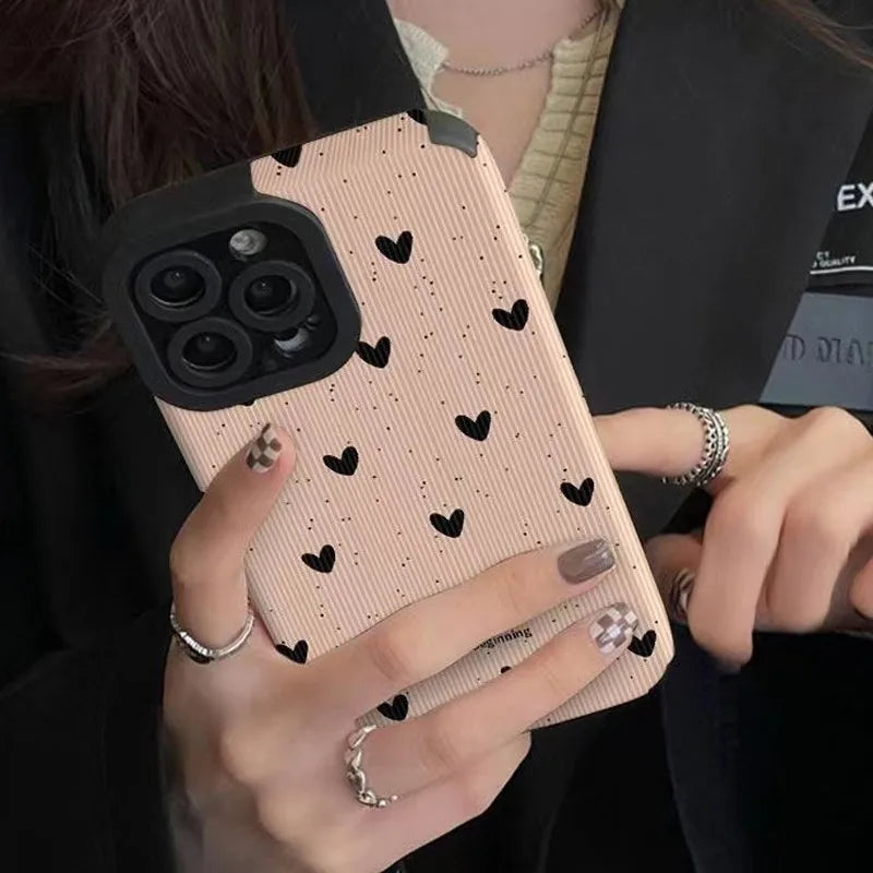 Cute Beige LoveHeart Case