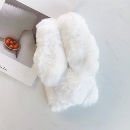 Furry Rabbit Bunny Soft Plush iPhone Case