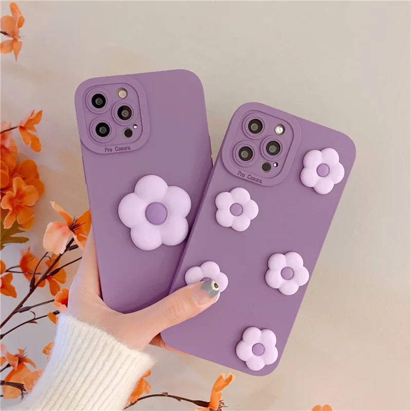 3D Cartoon Flower Case