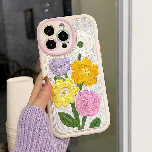 Embroidery Flowers Case