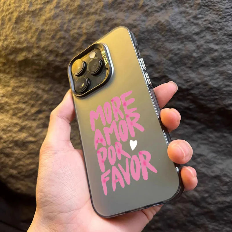 „More Amor Por Favor“ Design TPU Basic iPhone Hülle