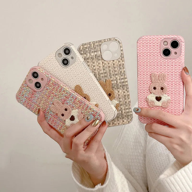 Bunny Weave Lattice Embroidered Case